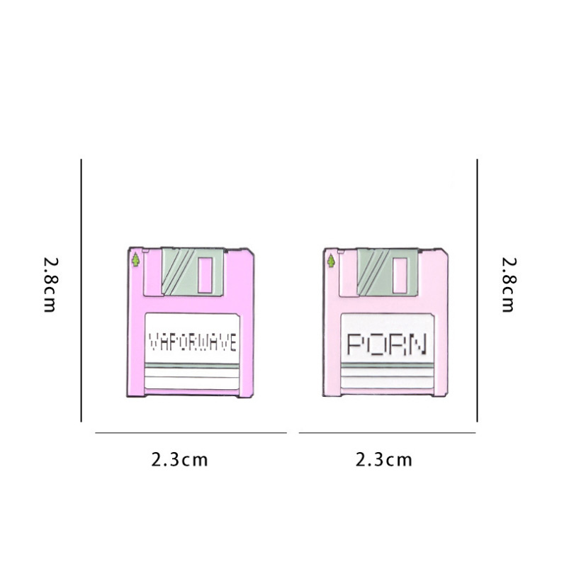 Fashion Rose Pink Memory Card Alloy Enamel Brooch,Korean Brooches