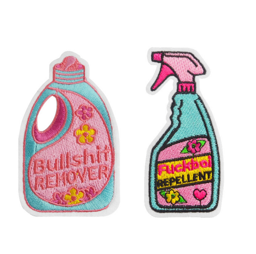Fashion Laundry Liquid Bottle Pink Bottle Shape Cloth Sticker,Korean Brooches