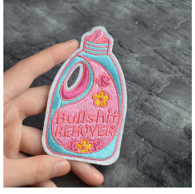 Fashion Laundry Liquid Bottle Pink Bottle Shape Cloth Sticker,Korean Brooches