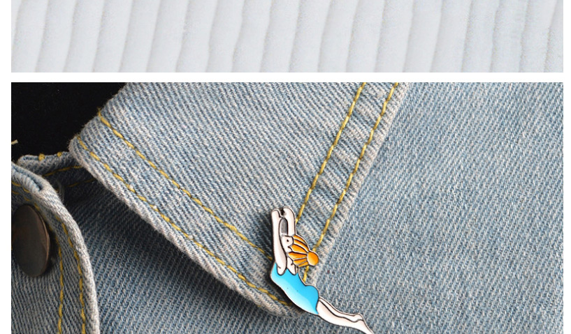 Fashion Left Blue Female Sailor Swimming Pin,Korean Brooches