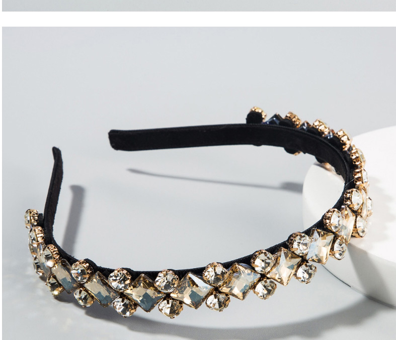 Fashion Ab Color Fine-edged Headband With Glass Diamonds,Head Band