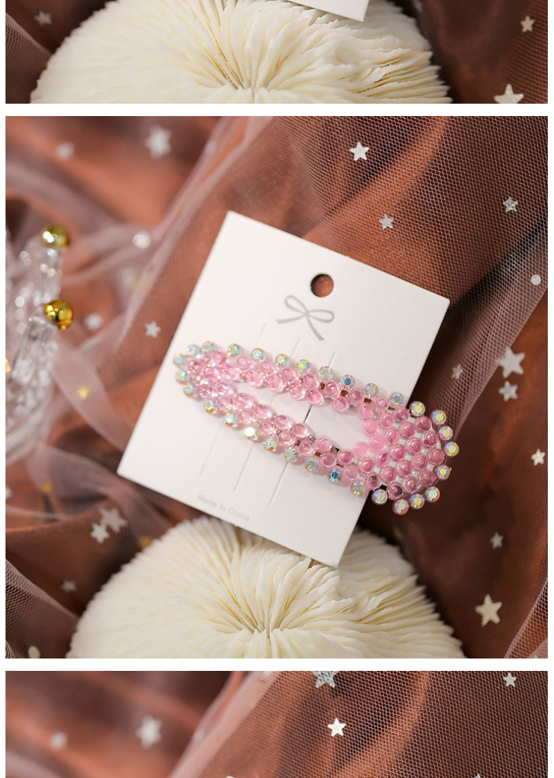Fashion Red Triangle Hollow Hairpin With Diamonds,Hairpins