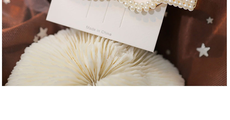 Fashion White Hand-woven String Pearl Love Hollow Hairpin,Hairpins