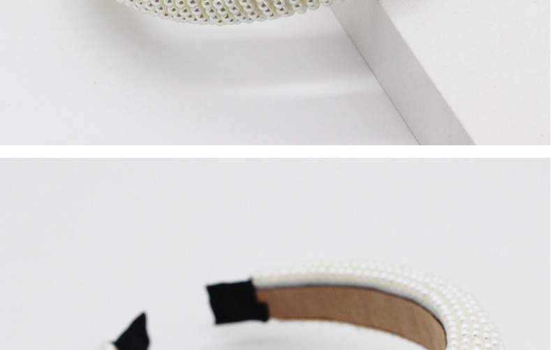 Fashion White Handmade Pearl Sponge Headband,Head Band