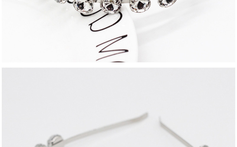 Fashion White Diamond-shaped Metal Fine Geometric Round Headband,Head Band