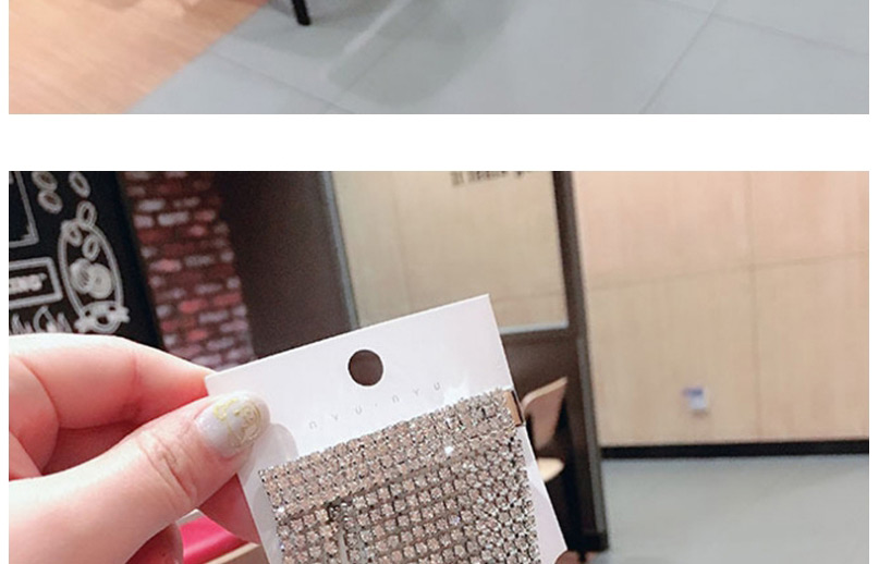 Fashion Silver Rhinestone Tassel Geometric Brooch,Korean Brooches