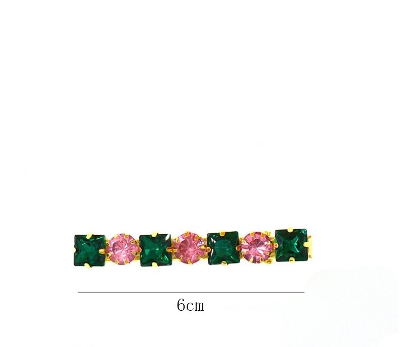 Fashion Color Mixing Diamond-shaped Faceted Crystal Geometric Hairpin,Hairpins