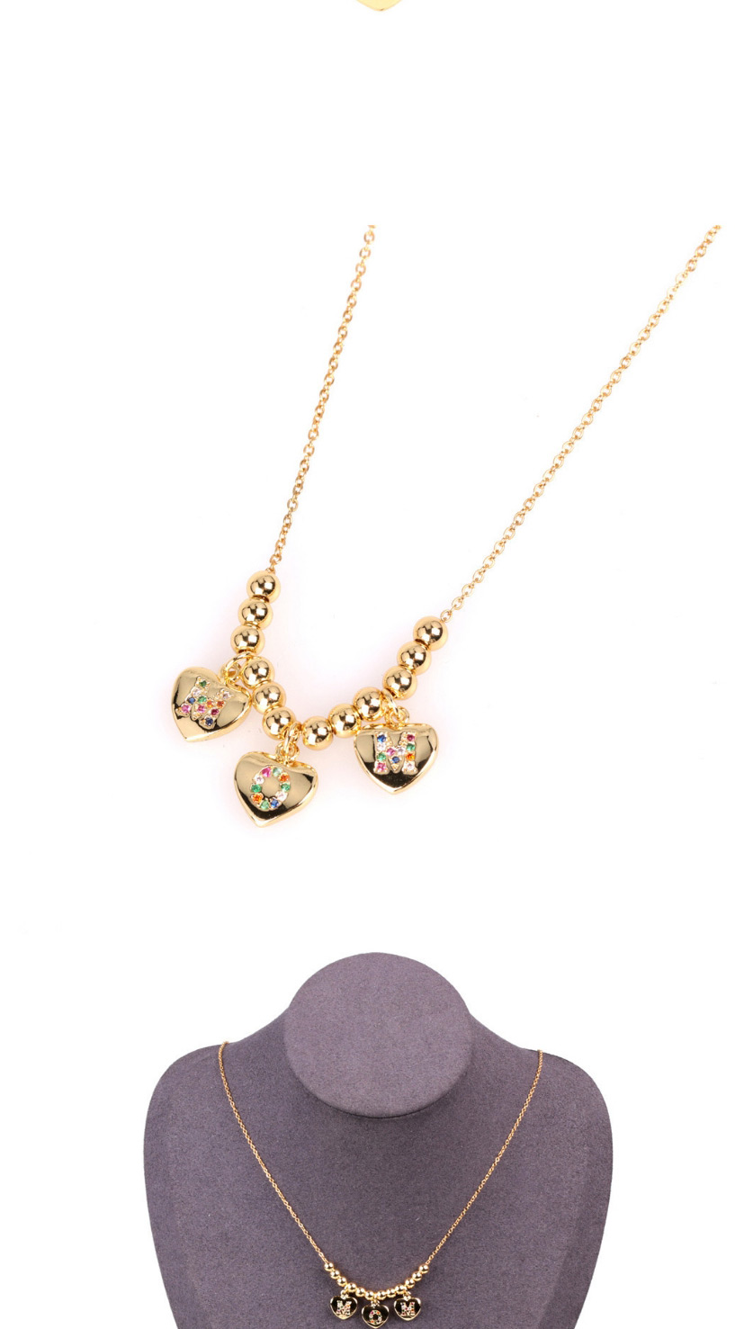 Fashion Golden Diamond Round Letter Necklace With Diamonds,Necklaces