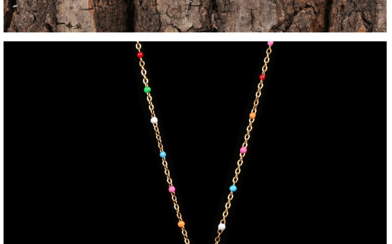 Fashion Golden Full Diamond Pendant Dripping Stainless Steel Necklace,Necklaces