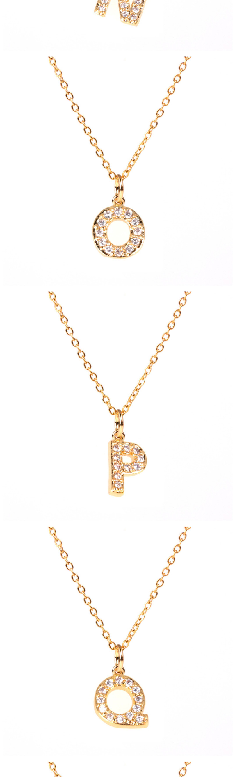 Fashion Golden W Diamond Clavicle Chain Diamond Letters Necklace,Necklaces
