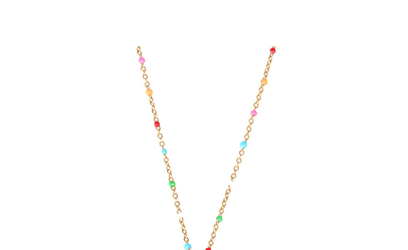Fashion Golden Diamond Keyed Resin Hollow Alloy Necklace,Necklaces