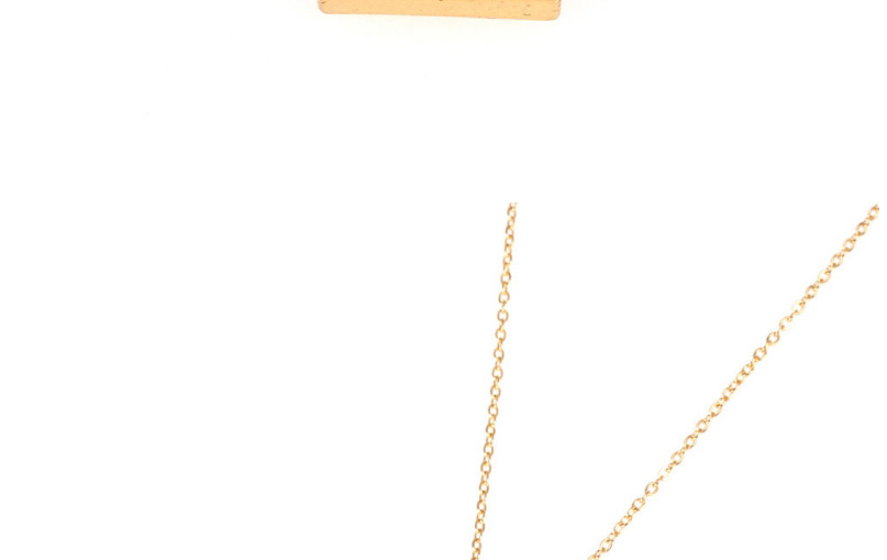 Fashion Golden Diamond Lock Stainless Steel Clavicle Chain,Necklaces