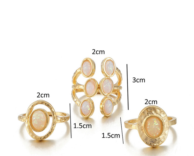 Fashion Silver 3-piece Opal Ring Set,Fashion Rings