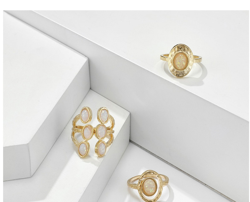 Fashion Silver 3-piece Opal Ring Set,Fashion Rings