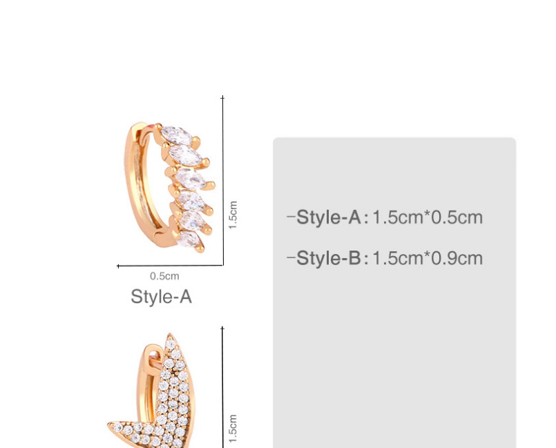 Fashion B Gold Diamond Earrings,Earrings