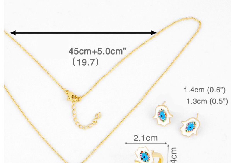 Fashion Golden Palm Oil Drop And Diamond Necklace,Necklaces