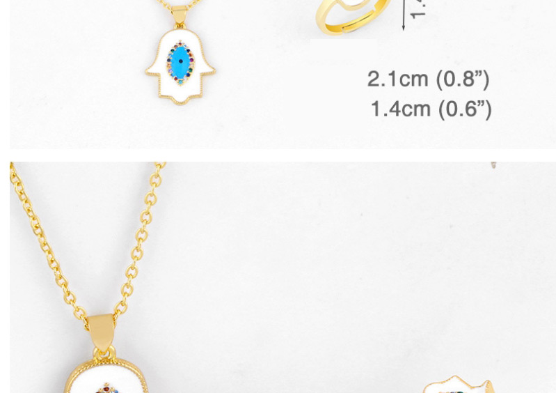 Fashion Golden Palm Oil Drop And Diamond Necklace,Necklaces