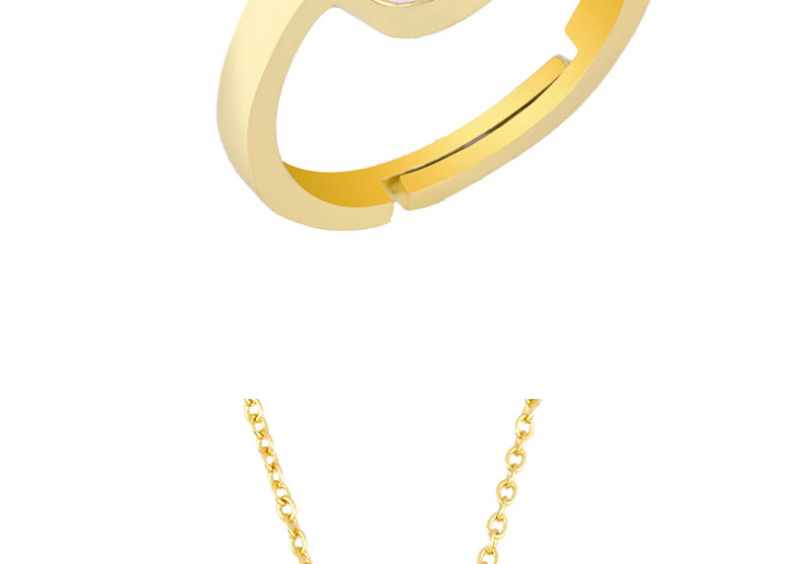 Fashion Golden Palm Oil Drop Diamond Ring,Rings