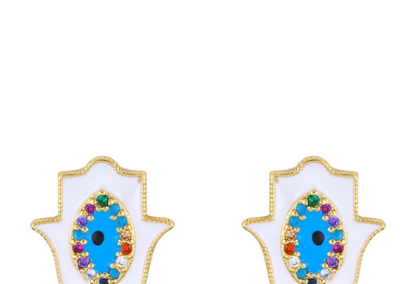 Fashion Golden Palm Oil Drop Diamond Earrings,Earrings