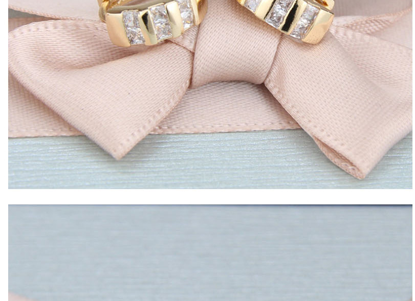  Gold-plated White Zirconium Hollow Alloy Earrings With Zircon Bar,Earrings