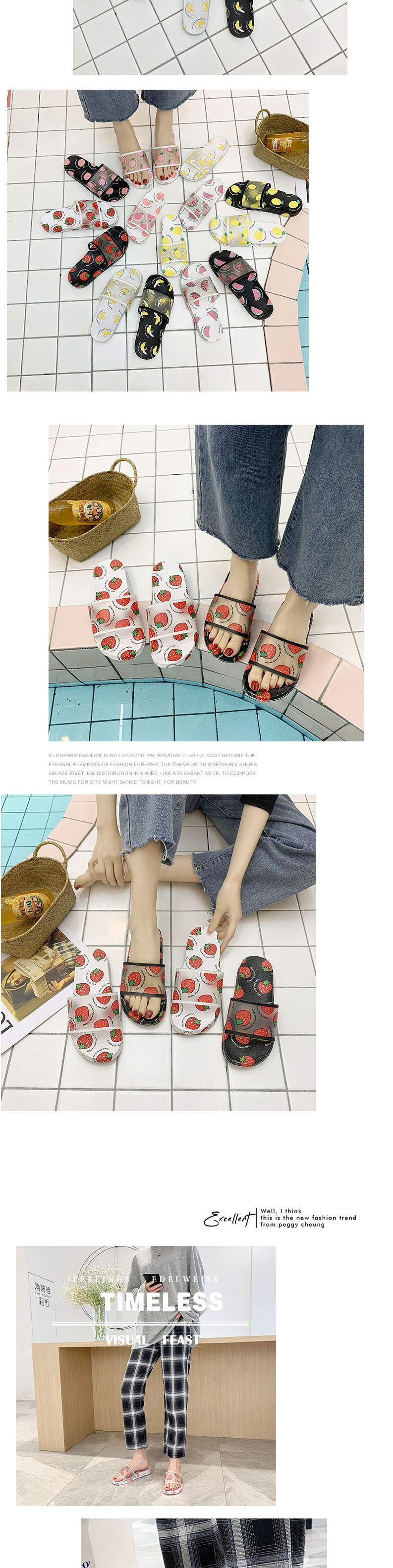 Fashion Pineapple With White Fruit Fruit Sandals,Slippers