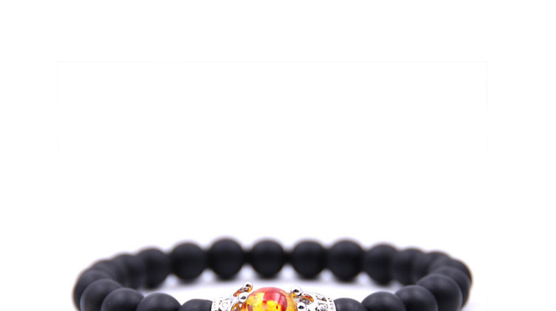 Fashion Frosted Amber To Grab The Black Crown Frosted Stone Crown Wood Grain Moonstone Crown Bead Bracelet,Fashion Bracelets