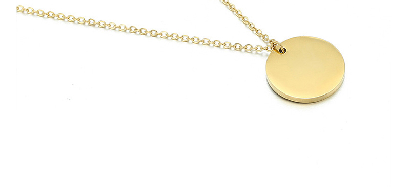 Fashion Golden Geometric Lettering Gold-plated 316l Titanium Steel Gold-plated Short Necklace,Necklaces