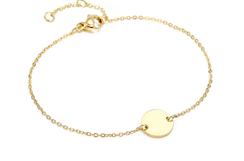 Fashion Golden Gold-plated 316l Titanium Steel Lettering Gold-plated Bracelet,Bracelets