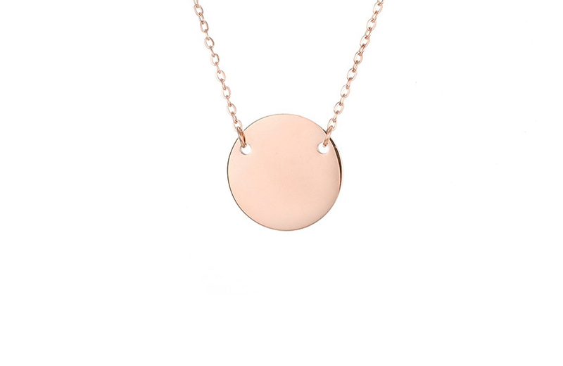 Fashion Rose Gold Gold-plated 316l Titanium Steel Lettering Gold-plated Necklace,Necklaces