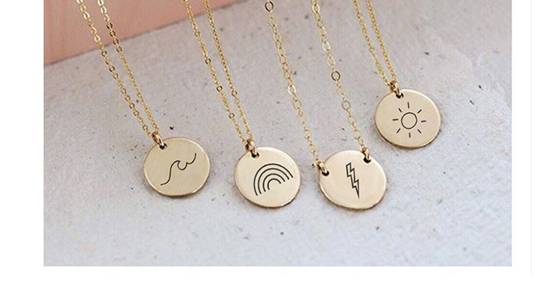 Fashion Golden Gold-plated 316l Gold-plated Titanium Steel Necklace,Necklaces