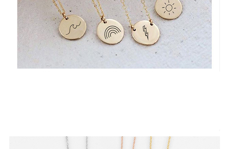 Fashion Rose Gold Gold-plated 14k Titanium Steel Necklace,Necklaces