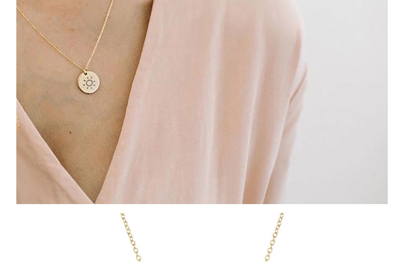 Fashion Rose Gold Gold-plated 14k Titanium Steel Necklace,Necklaces