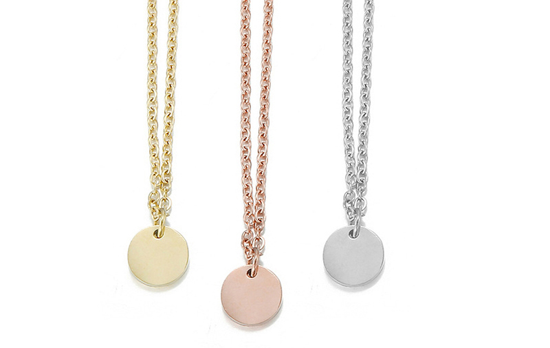 Fashion Rose Gold Gold-plated 316l Titanium Steel Necklace,Necklaces