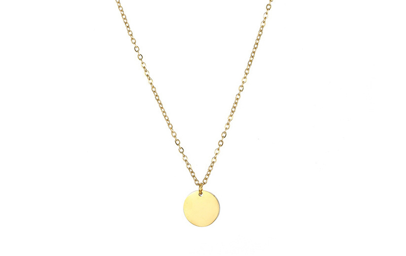 Fashion Steel Color Gold-plated 316l Titanium Steel Necklace,Necklaces