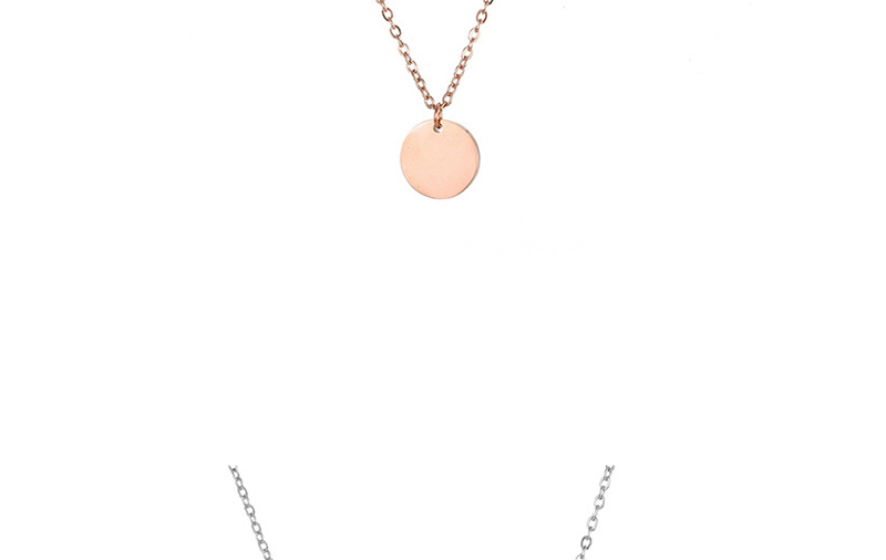 Fashion Rose Gold Gold-plated 316l Titanium Steel Necklace,Necklaces