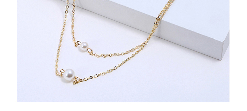Fashion Kc Gold Alloy Multi-layer Pearl Necklace,Multi Strand Necklaces