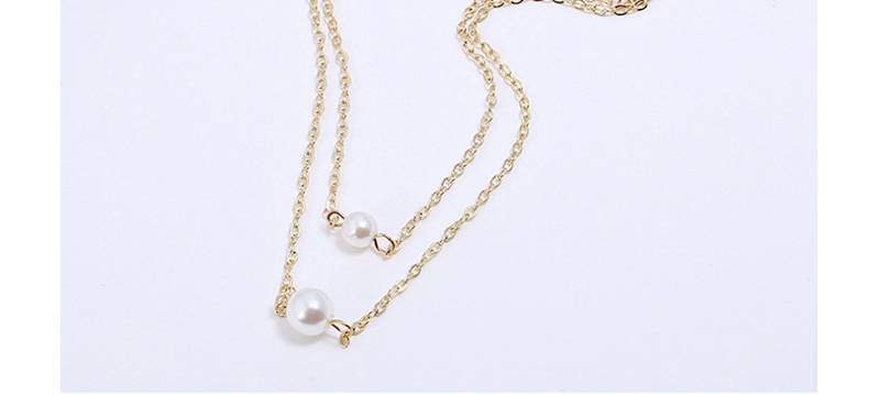 Fashion Kc Gold Alloy Multi-layer Pearl Necklace,Multi Strand Necklaces