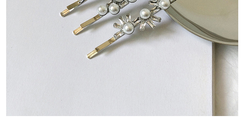 Fashion Golden Pearl Flash Diamond Zircon Clip,Hairpins