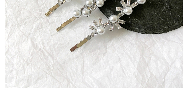 Fashion Golden Pearl Flash Diamond Zircon Clip,Hairpins