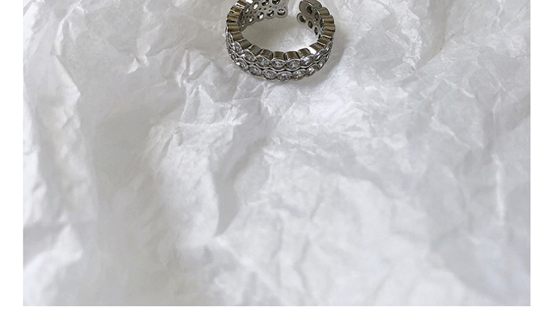 Fashion Silver Single Layer Alloy Zircon Open Ring,Fashion Rings