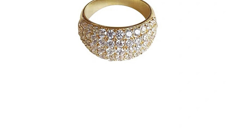 Fashion Silver Wide-face Three-dimensional Inlaid Full Diamond Ring,Fashion Rings