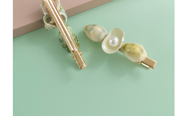 Fashion Golden Conch Shell Pearl Clip,Hairpins