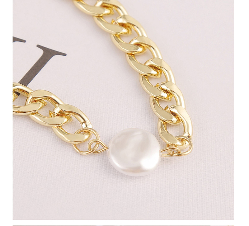 Fashion Golden Chain Pearl Coin Necklace,Pendants