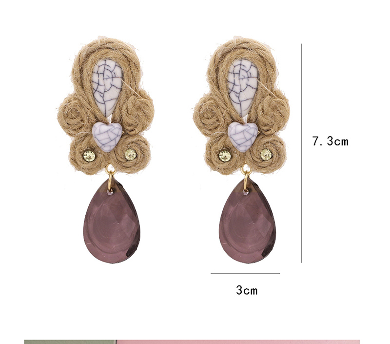 Fashion Pink Granite Acrylic Drop Earrings,Drop Earrings