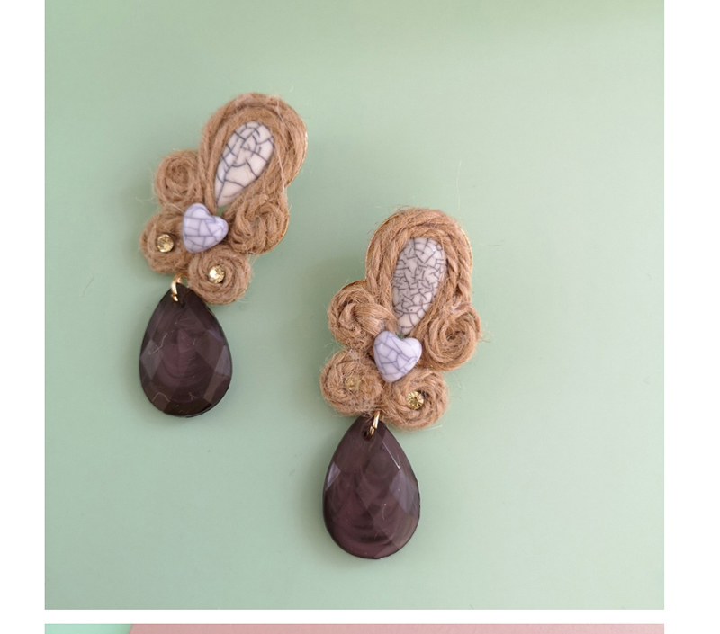 Fashion Brown Granite Acrylic Drop Earrings,Drop Earrings
