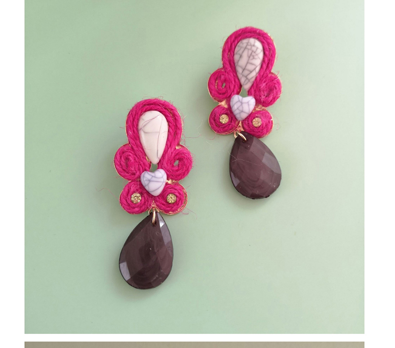 Fashion Pink Granite Acrylic Drop Earrings,Drop Earrings