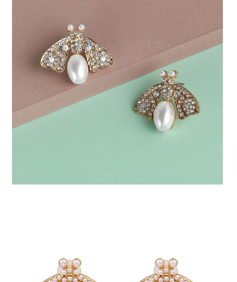 Fashion Color Insect Pearl Earrings,Stud Earrings