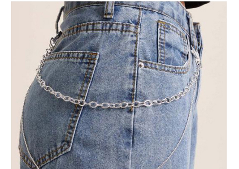 Fashion Silver Alloy U-shaped Thick Chain Double-layer Waist Chain,Waist Chain