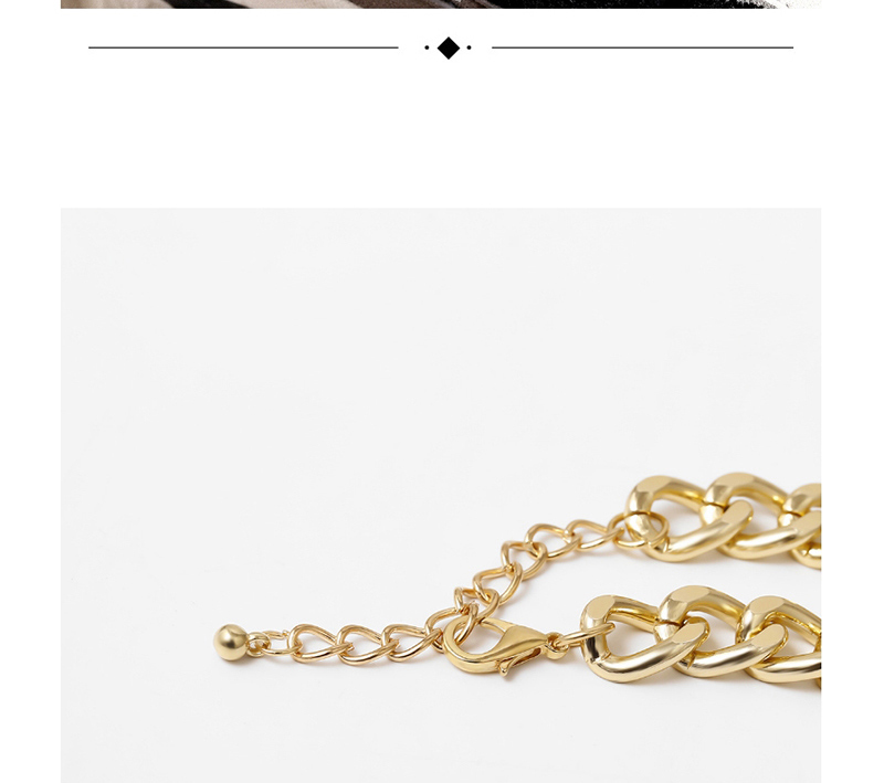 Fashion Golden Single Layer Thick Chain Hollow Anklet,Fashion Anklets