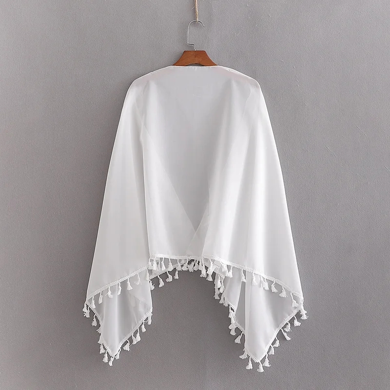 Fashion White Solid Colorful Multifunctional Scarf With Tassel Decoration,Thin Scaves